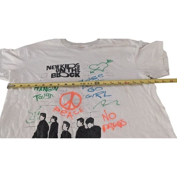 Vintage 80s‎ Large Hangin Tough Tour New Kids on the Block Band T-Shirt USA - Picture 8 of 8